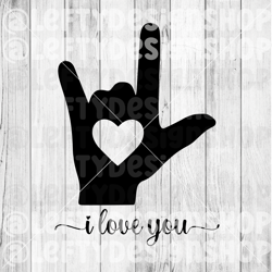 i love you sign language | svg | png | digital download
