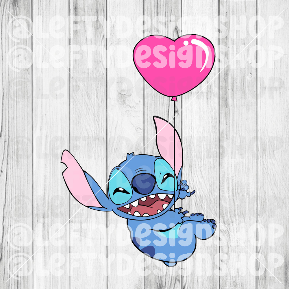 Heart Balloon Stitch SVG PNG Digital Download 0