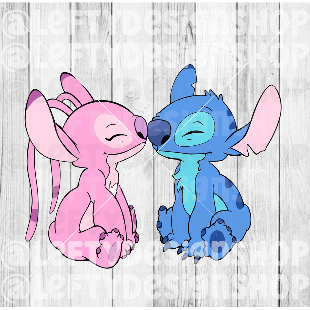 Kiss Angel Stitch SVG PNG Digital Download 0