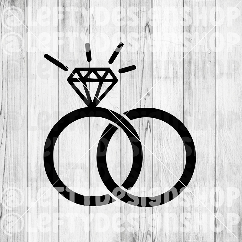 Wedding Rings SVG PNG Digital Download 0