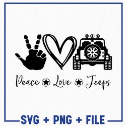 peace love jeep svg, car svg, american flag off road car svg, png, truck silhouette svg