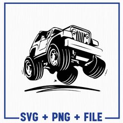 american flag off road car svg, off road silhouette svg, mountain car svg