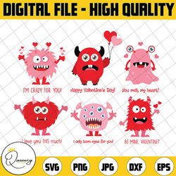 valentine monster clipart, love monsters, valentine's day, monster party, cute monsters, commercial use, vector clip art