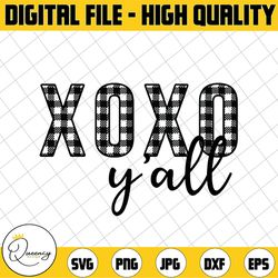 xoxo y'all valentine clipart png, cricut womens, women's, valentines day, valentines tee