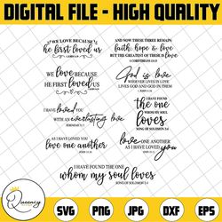 valentine svg valentine's day bundle scripture bundle - 9 digital cut files - svg, dxf & png