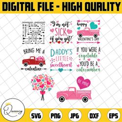 valentine's day svg bundle - cricut cut file silhouette svg png clip art vector digital download sublimation vday love t