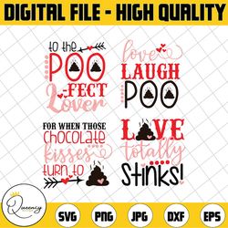 valentines day tp svg - toilet paper svg bundle, dxf, eps, png files for cutting machines cameo or cricut - poop svg, va