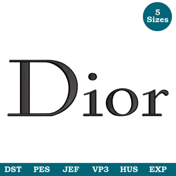 Dior Logo Embroidery Design File, Dior Logo Embroidery,Logo Embroidery file, logo shirt, Digital download Pes Dst  Image 1.jpg