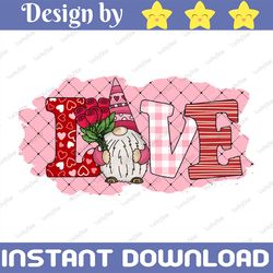 Gnome Love Png, Love Png, Gnome Sublimation Design Png, Gnome Love Design Png, Valentine Gnome Love Png, Leopard Png, Ge