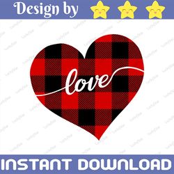 Valentine SVG, Plaid heart svg, Valentines Day SVG, Love SVG, Love Heart Svg, CriCut Files svg jpg png dxf Silhouette