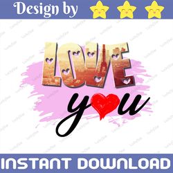 Valentines Day, Love you clipart, Valentine png file for sublimation printing, Valentines day clipart, glitter heart val