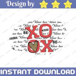 xo ox kisses png valentines png, valentine's day png, valentines heart png valentine png file for sublimation printing,