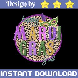 Leopard Mardi Gras PNG, Mardi Gras sublimation design download, Instant Download, Cheetah Fleur De Lis Clipart, Happy Ma