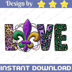 Love Mardi Gras PNG File, Louisiana Mardi Gras Png File, Crawfish Png, Mardi Gras PNG, Sublimation Design,Digital Downlo