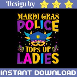 Mardi Gras Police Tops Up Ladies PNG, Mardi Gras Police Lady PNG, Mardi Gras Ladies PNG, Mardi Gras hat Sublimation