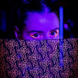 fluorescent scarf pareo "tibetan sky" blacklight turban sarong uv clothing trippy print