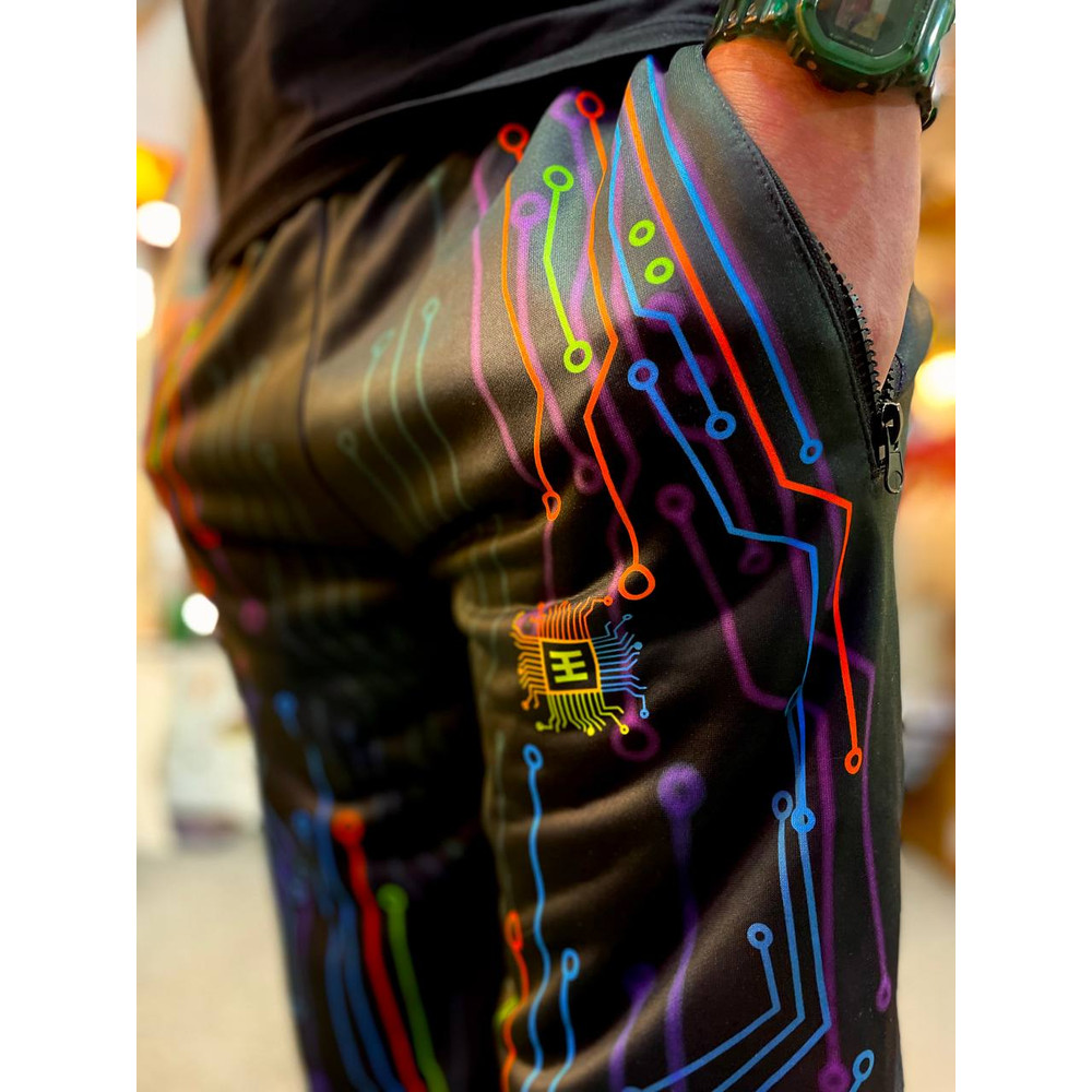 Festival Outfit Psychedelic Pants Party Clothing Blacklight Print Abstract Men Pants 4