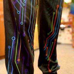festival outfit psychedelic pants party clothing blacklight print abstract men pants