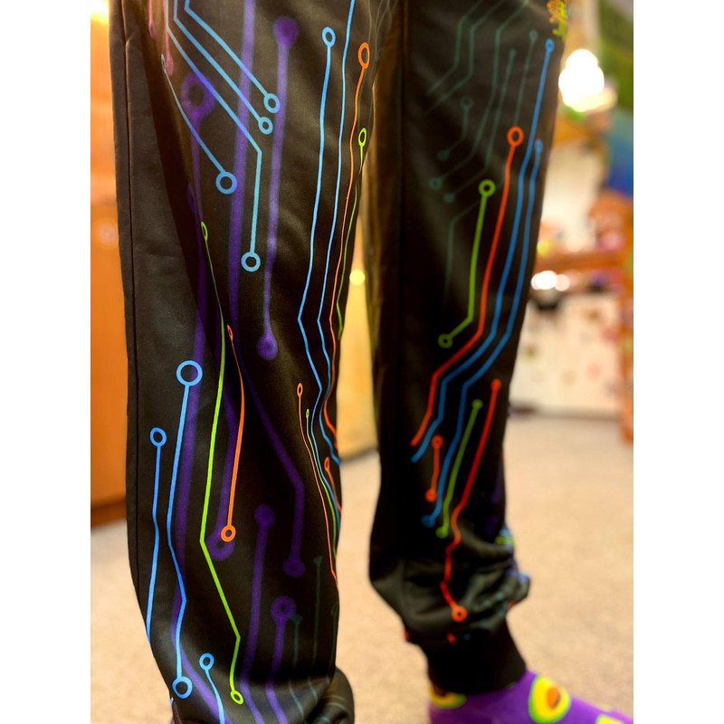 Festival Outfit Psychedelic Pants Party Clothing Blacklight Print Abstract Men Pants 0