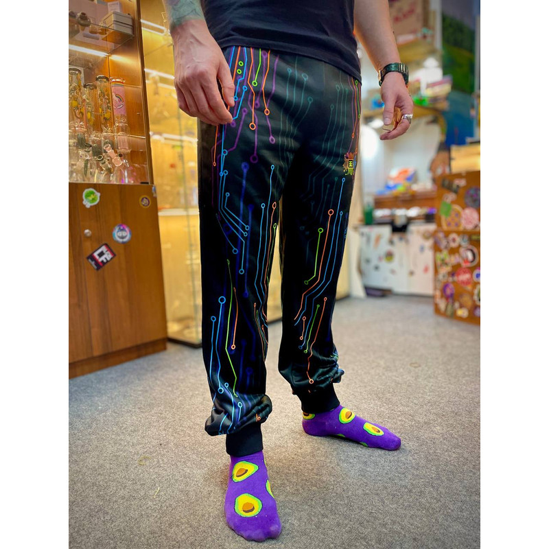 Festival Outfit Psychedelic Pants Party Clothing Blacklight Print Abstract Men Pants 2