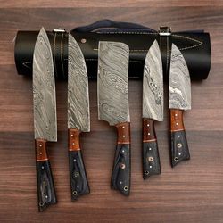 Savor the Flavor: BM-5014 5-Piece BBQ Damascus Chef Knife Set - BladeMaster