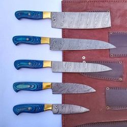 Elevate Your BBQ Experience: BM-5009 5-Piece Hand Forged Damascus Knife Set