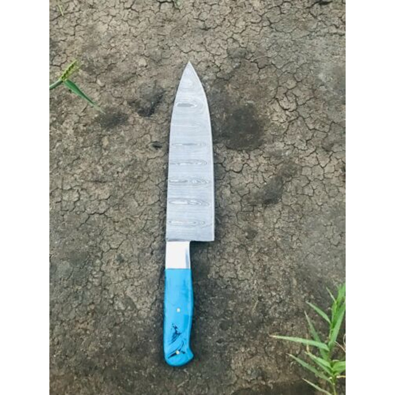 CustomChefKnives DamascusSteelSet for UltimateBBQExperience 6jpg