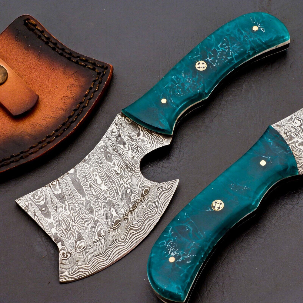 Handmade Damascus Steel Cleaver Chef Knives 1jpg