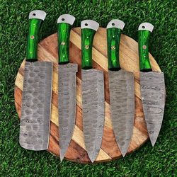 Damascus Steel Cutlery Set for Chefs