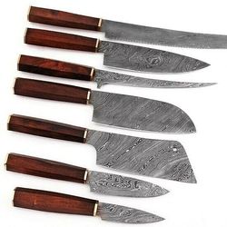 sharp damascus chef knife collection
