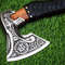 CustomHandmadeVikingHatchetBeardedBattleAxeIdealChristmasGiftforMen 2jpg