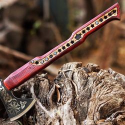 Handcrafted Valhalla Axe: Custom Carbon Steel Viking Hatchet - Special Gift for Him BM1248