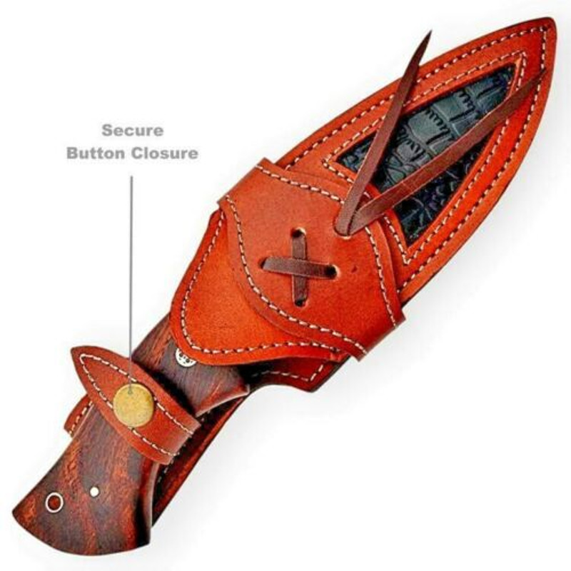 BM Exclusive Handcrafted Damascus Steel Hunting Knife Fixed Blade Full Tang Perfect Gift for Him