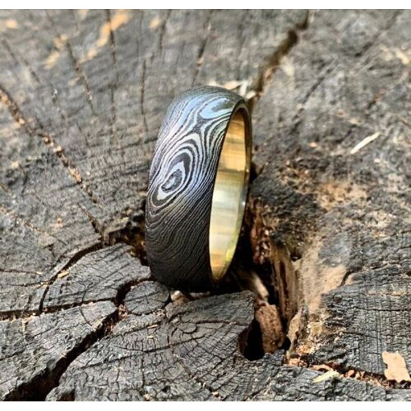 Timeless_Craftsmanship Men's_Damascus_Ring_with_Brass_Sleeve - Perfect_Wedding_Band_and_Engagement_Gift (2).jpg