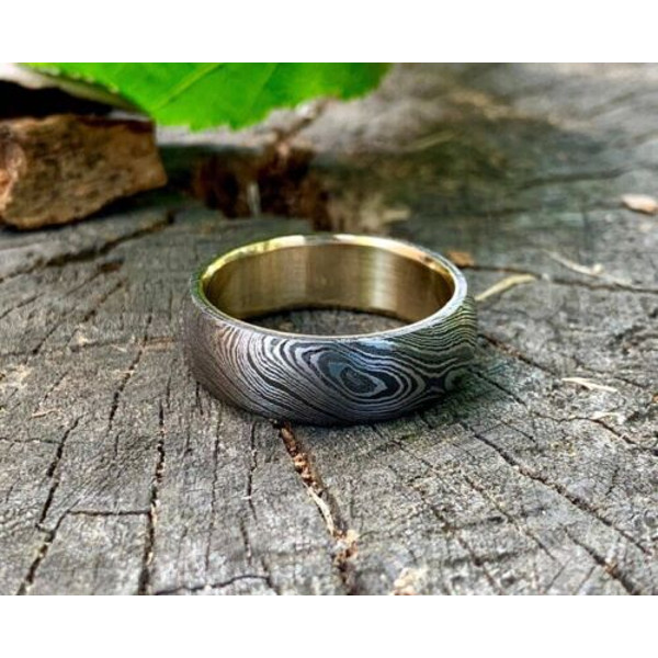 Timeless_Craftsmanship Men's_Damascus_Ring_with_Brass_Sleeve - Perfect_Wedding_Band_and_Engagement_Gift (3).jpg