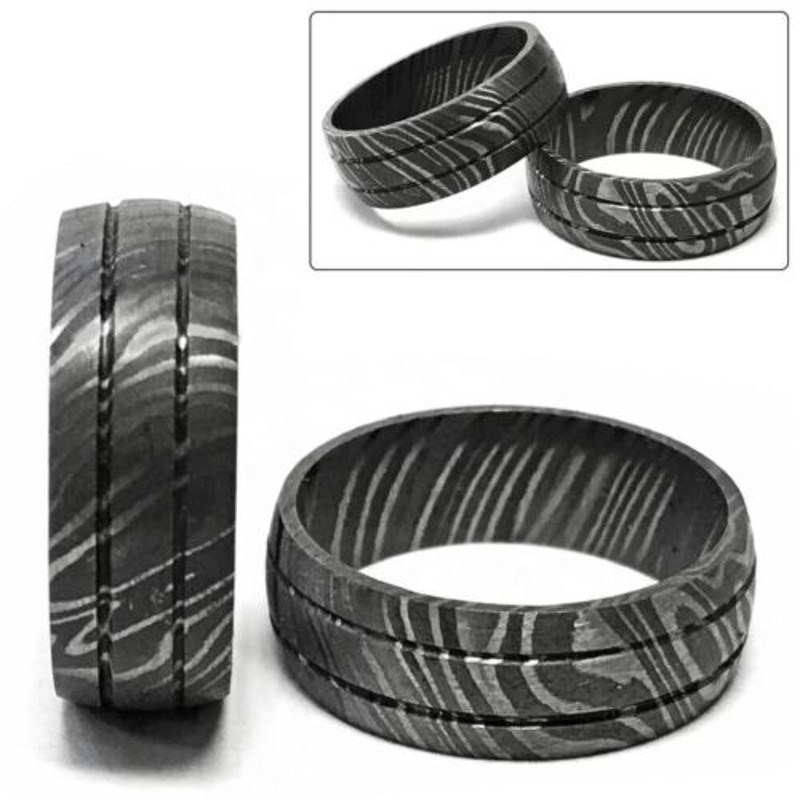 Timeless_Craftsmanship Men's_Damascus_Wedding_Band - Perfect_Engagement_&_Anniversary_Gift (3).jpg