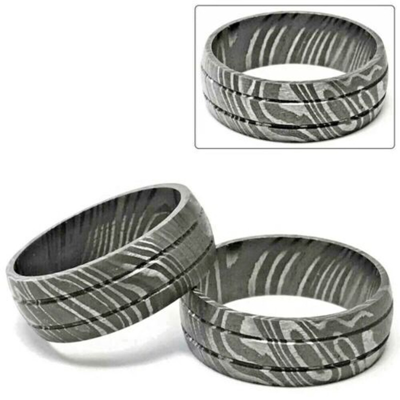 Timeless_Craftsmanship Men's_Damascus_Wedding_Band - Perfect_Engagement_&_Anniversary_Gift (5).jpg