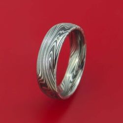 Black Damascus Men's Ring, ,Engagement Ring,Men's Wedding Ring