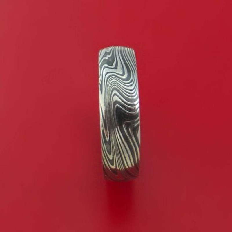 BlackDamascusMensRing EngagementRing MensWeddingRing 8jpg