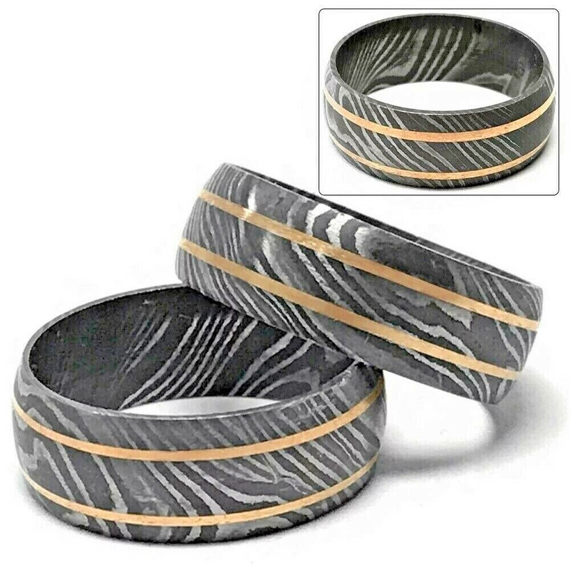 Exceptional Mens Damascus Band  Celebrate Love and Anniversaries 5jpg