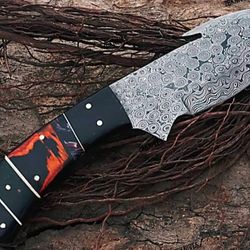 Exquisite Handmade Damascus Knives: Ideal Gifts for Men - Hunting, Fixed Blade, Gut Hook, Ka-bar Mastery