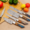 5PieceCustomDamascusSteelChefKnifeSetUnleashCulinaryPrecision 9png