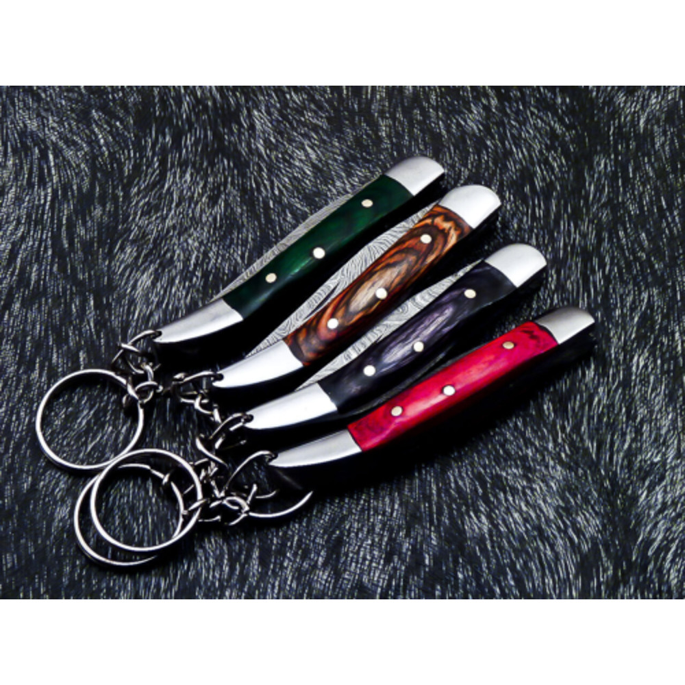 85CustomHandForgedDamascusSteelPocketFoldingKeychainKnives 2png