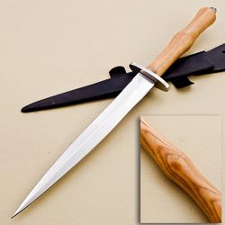 Handmade Steel Hunting Knife with Pakka Wood Handle: The Perfect Gift for Him, Complete with Sheath