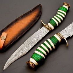 Custom Full Tang Bowie Knife: Forged Damascus Steel, Ultimate Cutting Performance