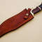 ExquisiteHandcraftedDamascusSteelBowieHuntingKnifefeaturingaRosewoodHandleCompletewith