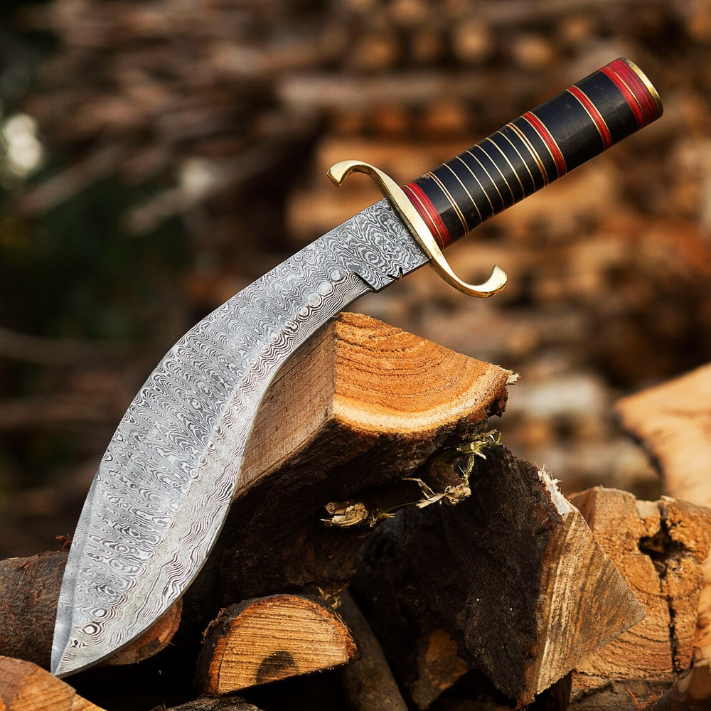 CraftYourAdventureCustomHandmadeDamascusSteelRainDropKukriKnifeforHuntingandCamping 3