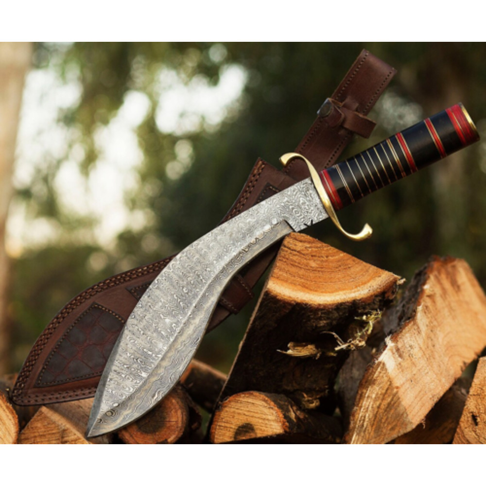 CraftYourAdventureCustomHandmadeDamascusSteelRainDropKukriKnifeforHuntingandCamping 4