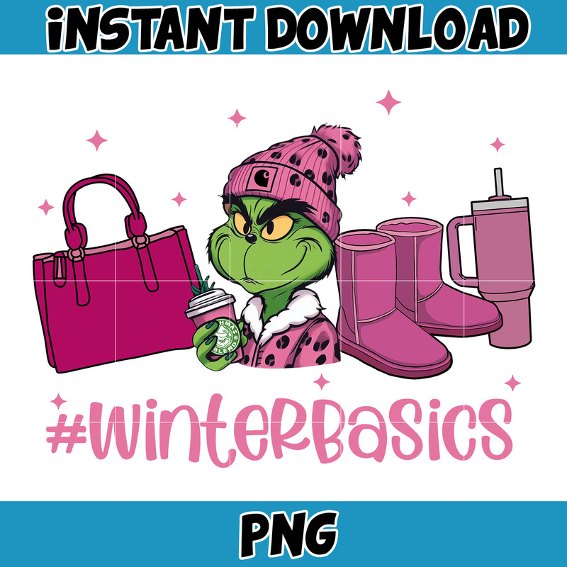 Pink Boujee Cartoon Leopard Png, Winter Basics Png, Caffeinated Cartoon Png, 40oz Tumbler Png, Coffee Christmas, Merry Christmas (4).jpg