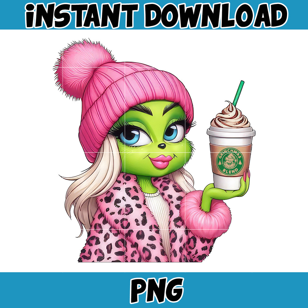 Pink Boujee Cartoon Leopard Png, Winter Basics Png, Caffeinated Cartoon Png, 40oz Tumbler Png, Coffee Christmas, Merry Christmas (9).jpg